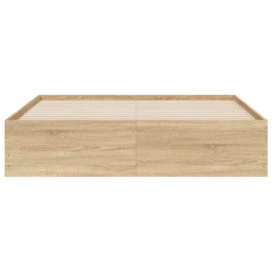Cadre de lit avec tiroirs sans matelas chêne sonoma 150x200 cm - 6