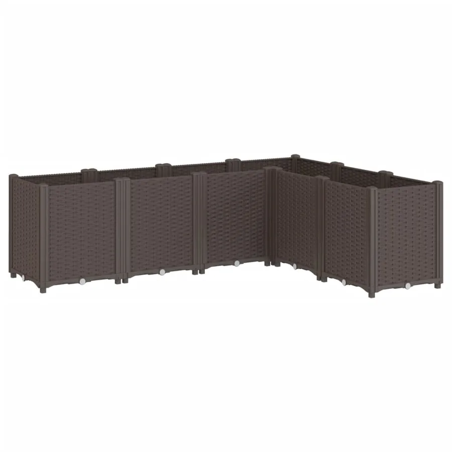 Jardinière marron 160x120x53 cm polypropylène - 2