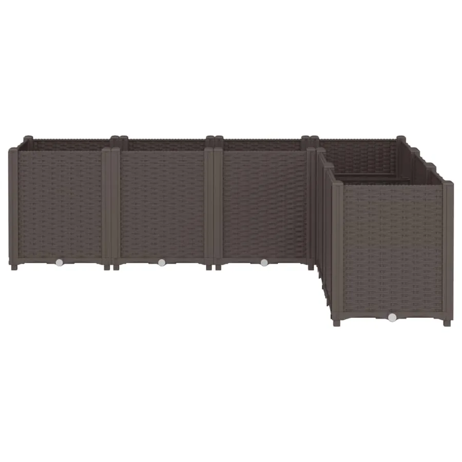Jardinière marron 160x120x53 cm polypropylène - 3