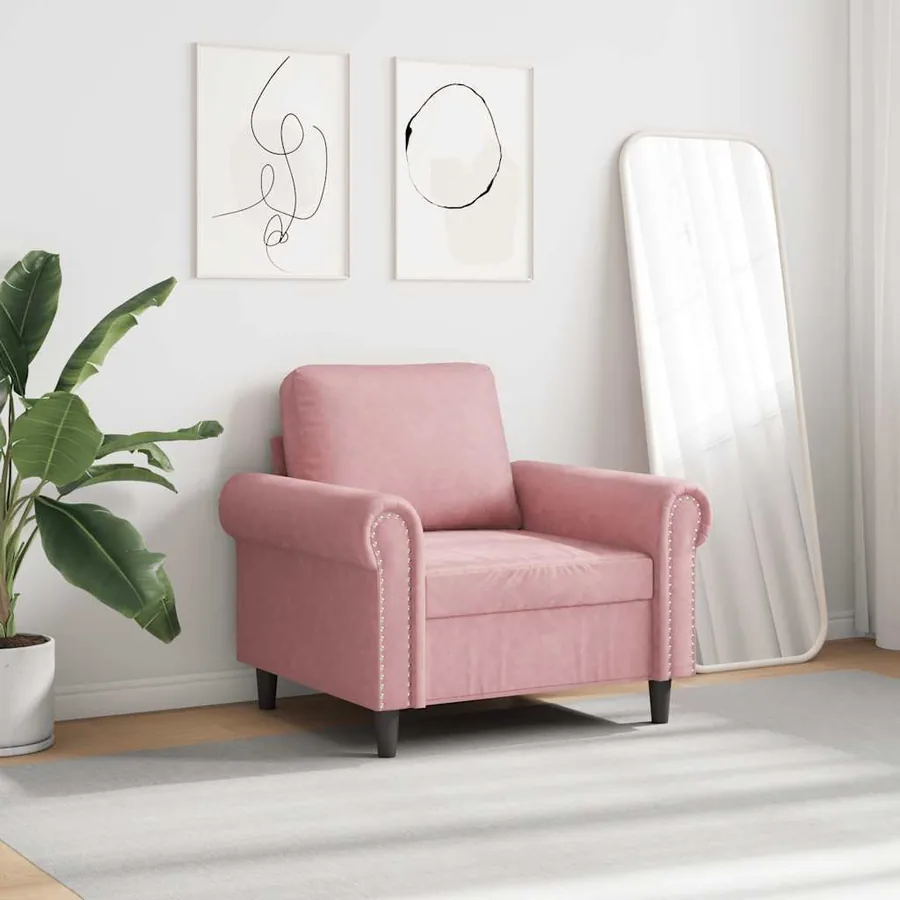 Fauteuil Rose 60 cm Velours - 3