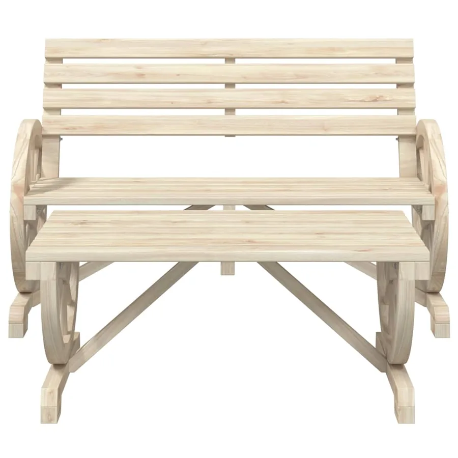 Salon de jardin 4 pcs bois de sapin massif - 5