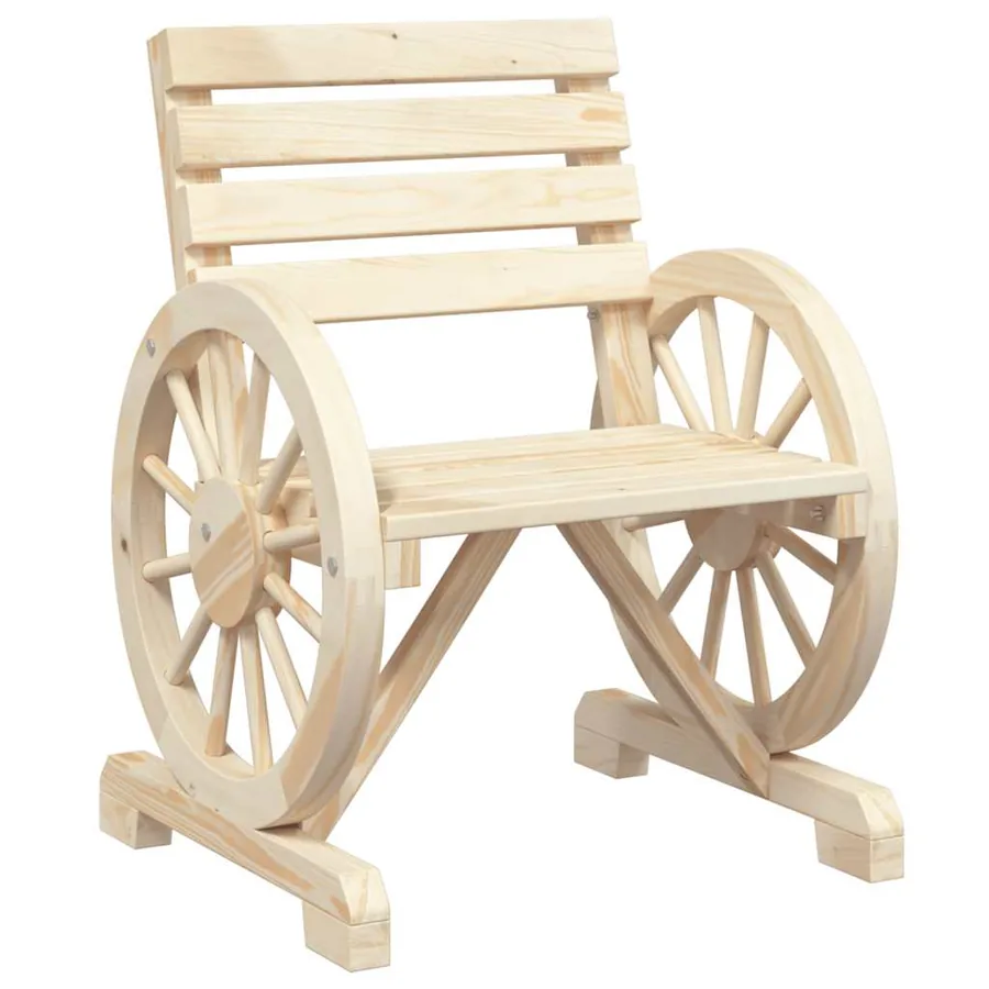 Salon de jardin 4 pcs bois de sapin massif - 6