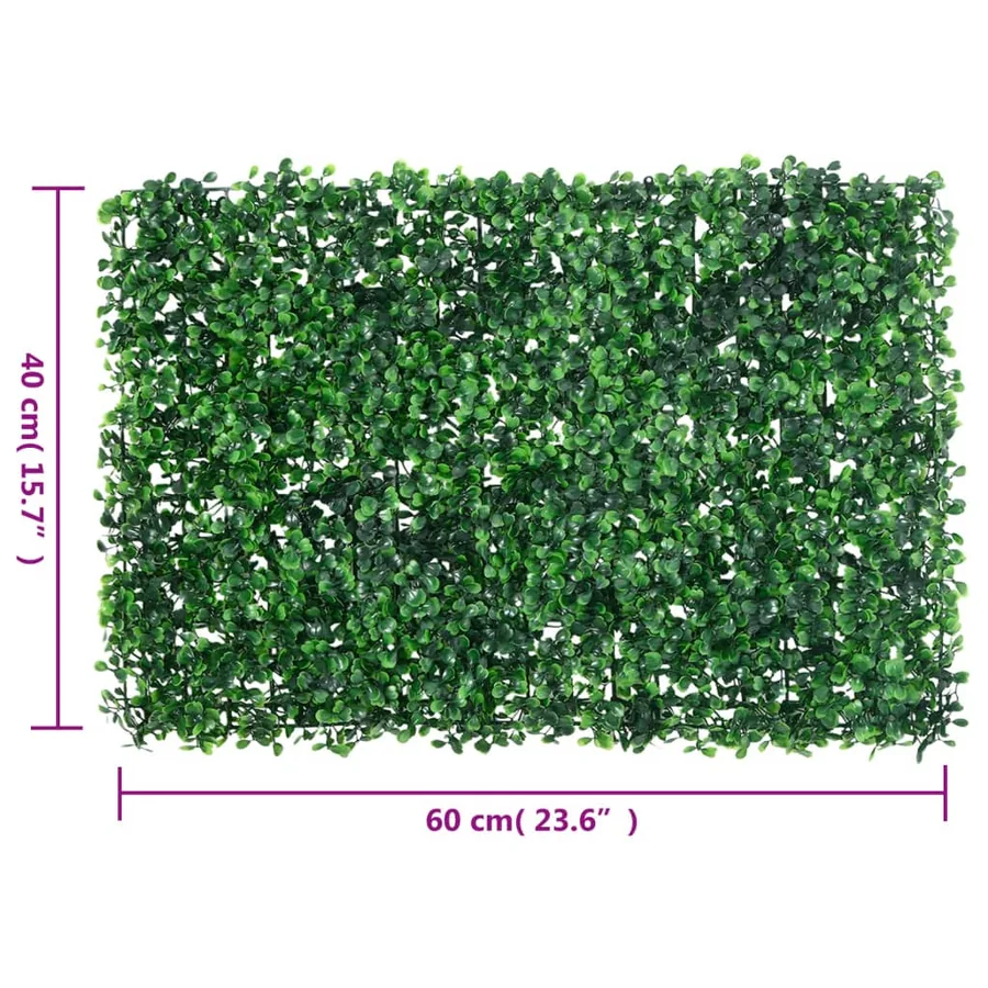 Clôture à feuilles d’arbustes artificiels  6 pcs vert 40x60 cm - 8