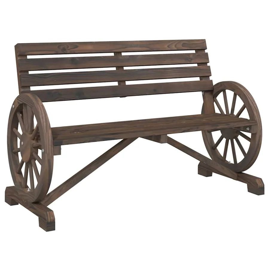 Banc de jardin 2 places bois de sapin massif - 2