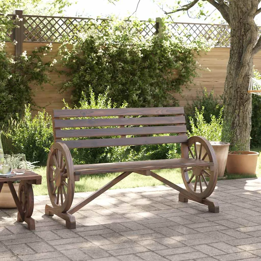 Banc de jardin 2 places bois de sapin massif - 3