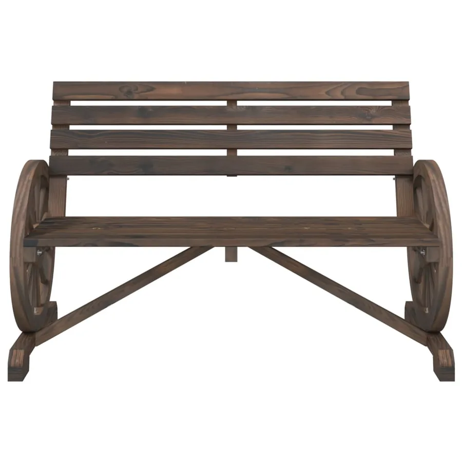 Banc de jardin 2 places bois de sapin massif - 4