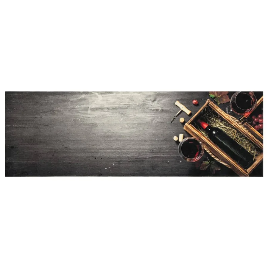 Tapis de cuisine lavable bouteille de vin 60x180 cm velours - 2