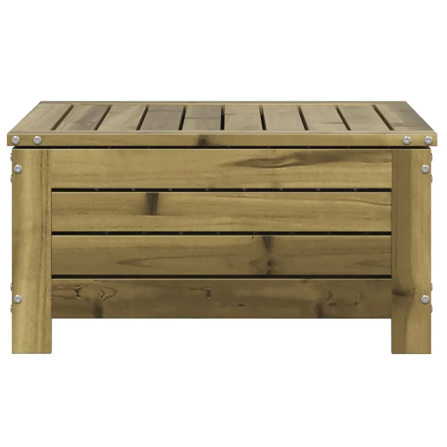 Repose-pied de jardin avec coussin bois de pin imprégné - 5