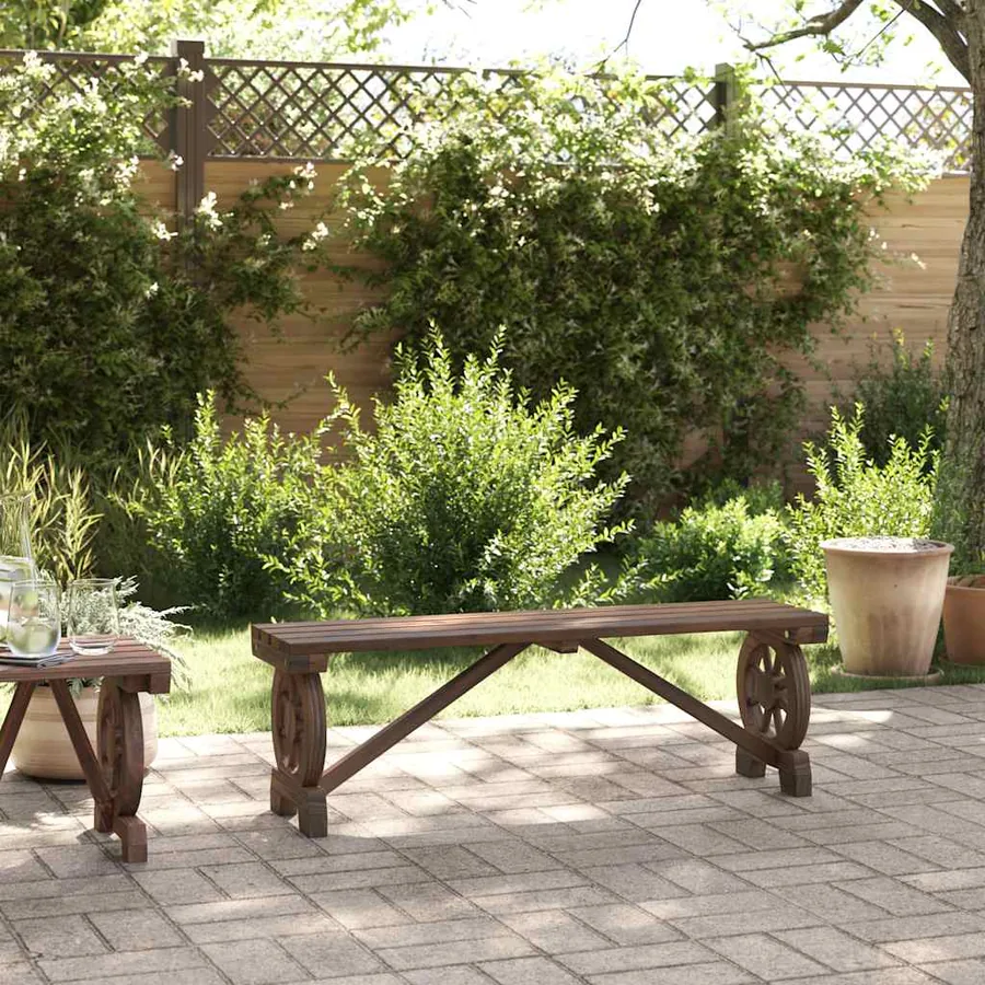 Banc de jardin 115 cm bois de sapin massif - 3