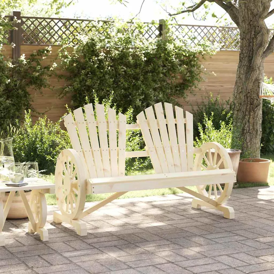 Chaise de jardin Adirondack 2 places bois de sapin massif - 3