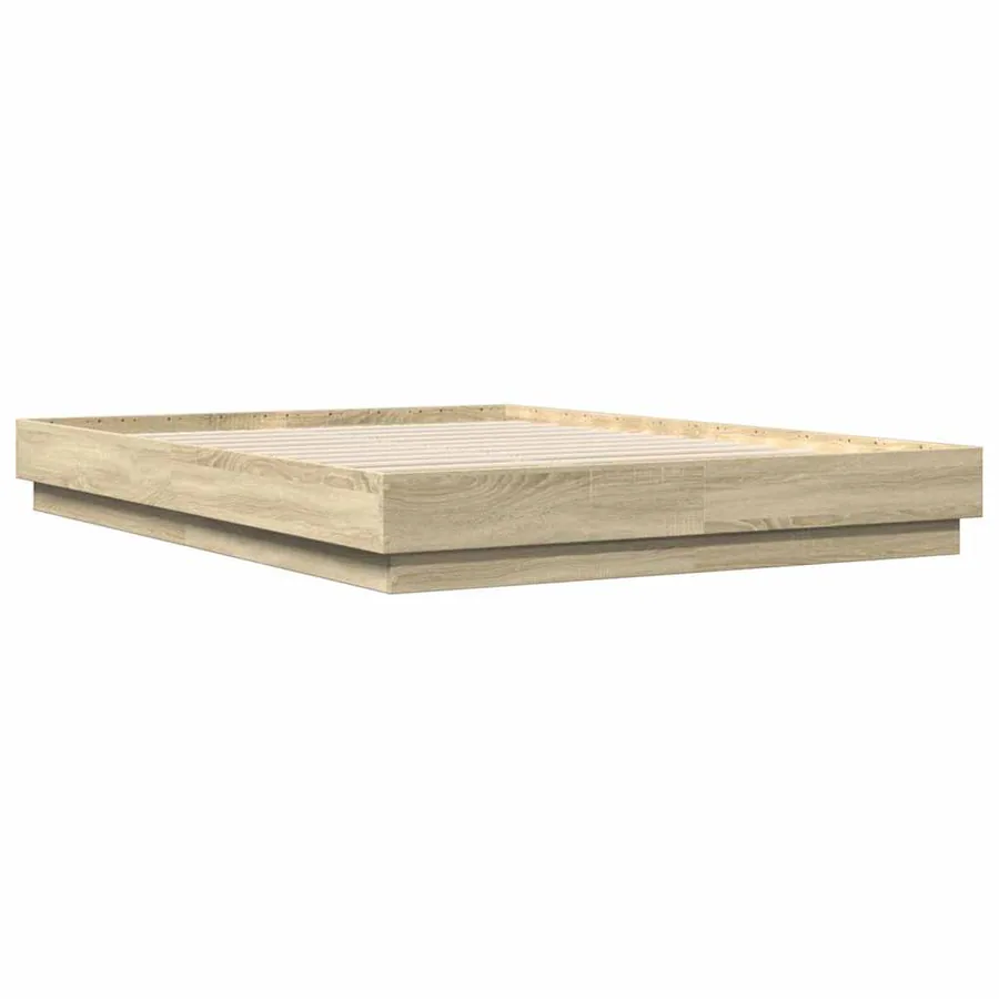 Cadre de lit sans matelas chêne sonoma 160x200 cm - 3