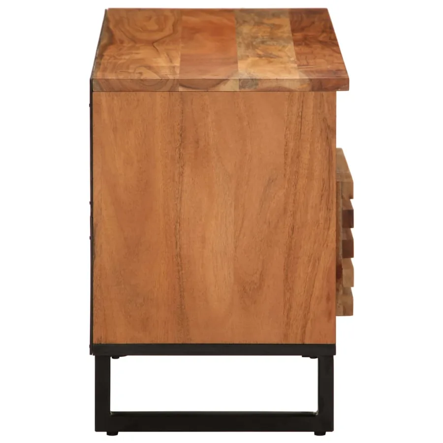 Meuble TV 100x34x46 cm bois d'acacia massif - 4