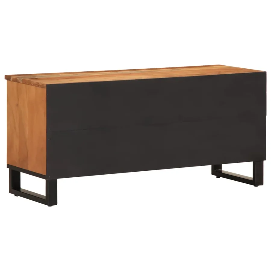 Meuble TV 100x34x46 cm bois d'acacia massif - 5
