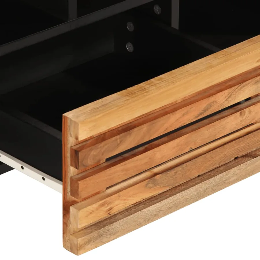 Meuble TV 100x34x46 cm bois d'acacia massif - 8