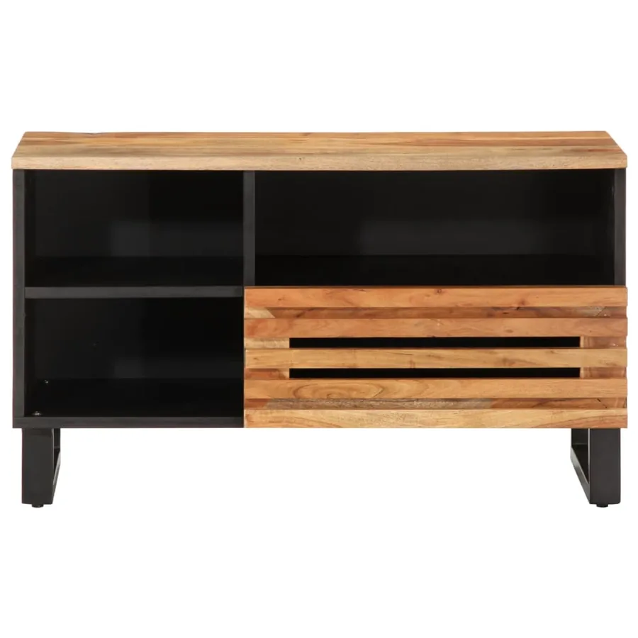 Meuble TV 80x34x46 cm bois d'acacia massif - 2