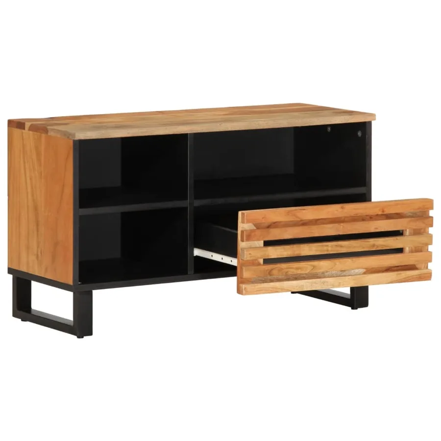 Meuble TV 80x34x46 cm bois d'acacia massif - 3