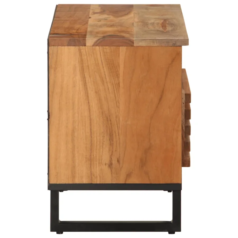 Meuble TV 80x34x46 cm bois d'acacia massif - 4
