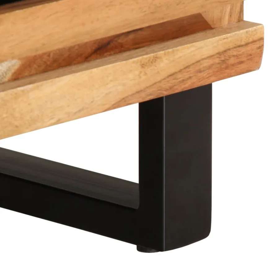 Meuble TV 80x34x46 cm bois d'acacia massif - 7