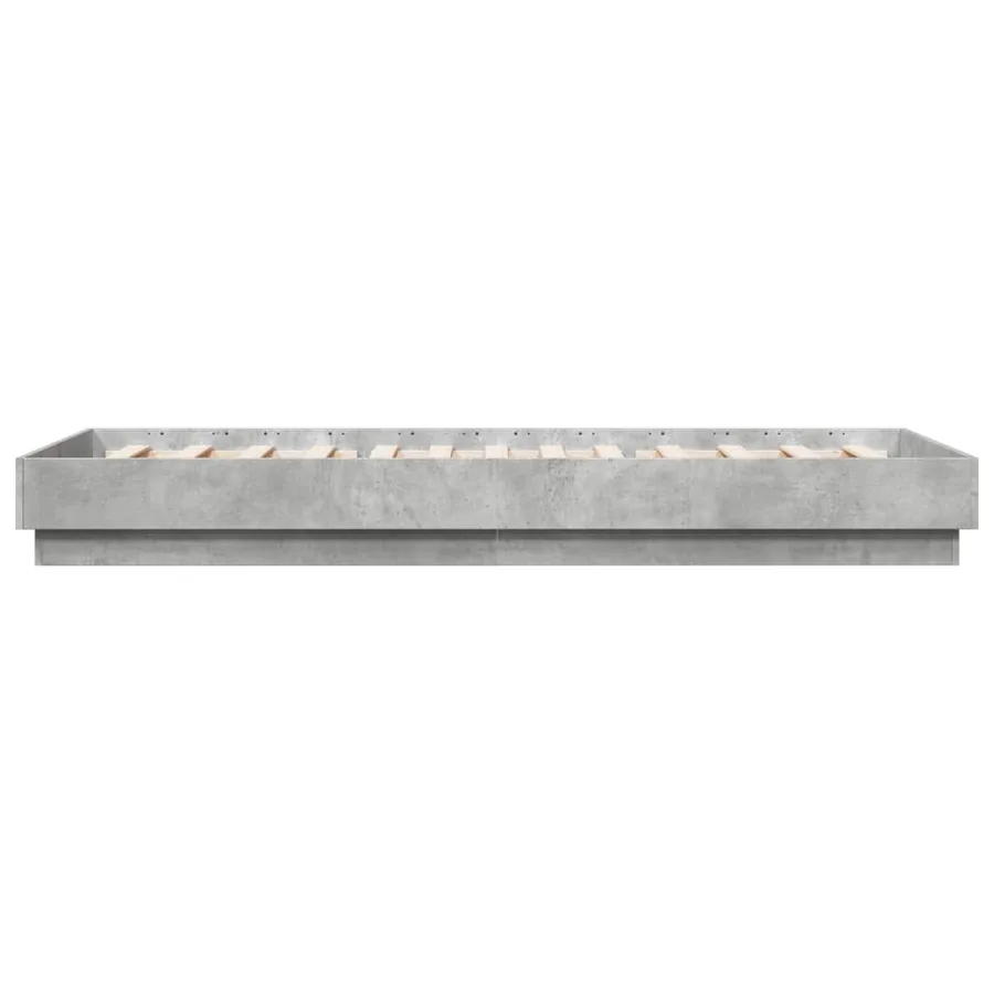 Cadre de lit sans matelas gris béton 90x200 cm - 5