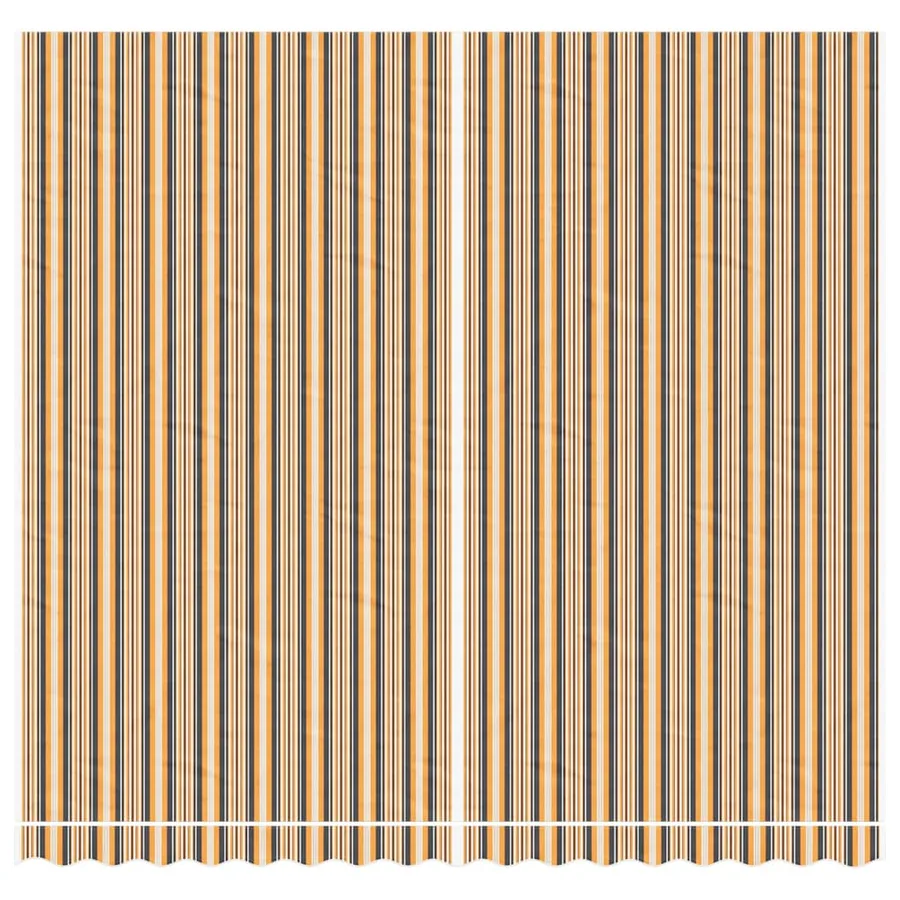 Tissu de remplacement pour auvent orange et noir 4x3,5 m polyester - 3