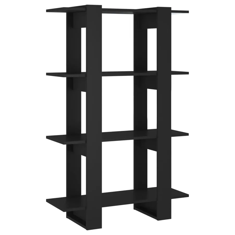 Bibliothèque/Séparateur de pièce Noir 80x30x123,5 cm - 2