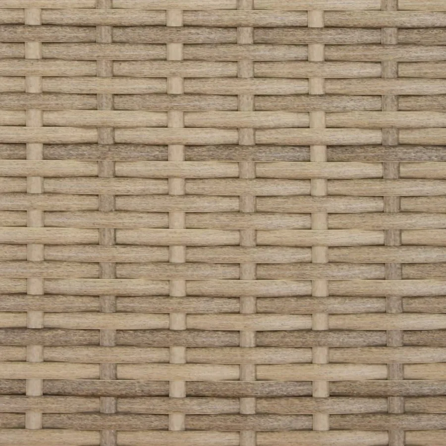 Chaise longue avec coussins beige résine tressée - 8