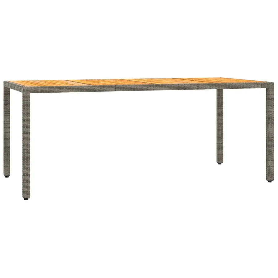 Ensemble à manger de jardin et coussins 7 pcs gris rotin - 4