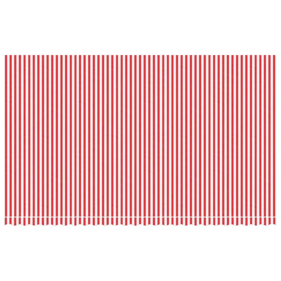 Tissu de remplacement pour auvent rouge et blanc 6x3,5 m polyester - 3