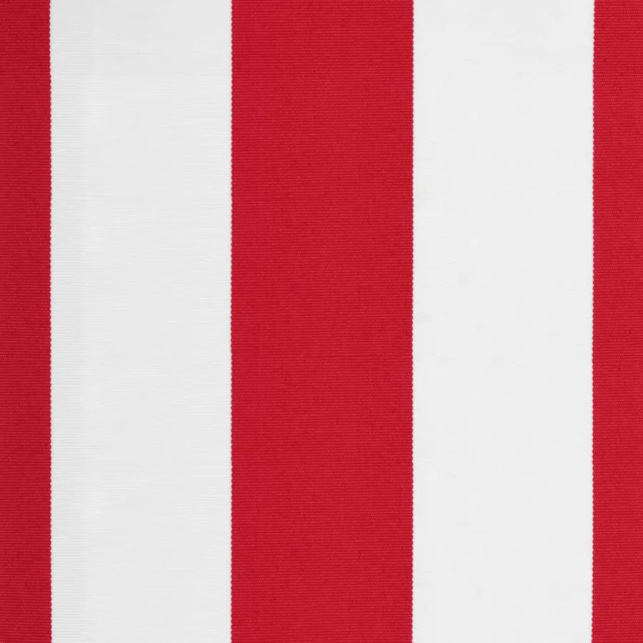 Tissu de remplacement pour auvent rouge et blanc 6x3,5 m polyester - 6