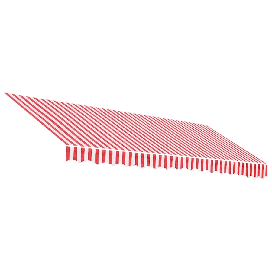 Tissu de remplacement pour auvent rouge et blanc 4x3 m polyester - 2