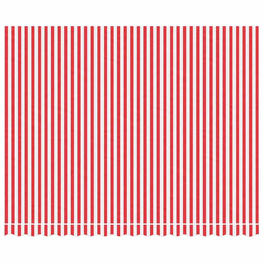 Tissu de remplacement pour auvent rouge et blanc 4x3 m polyester - 3