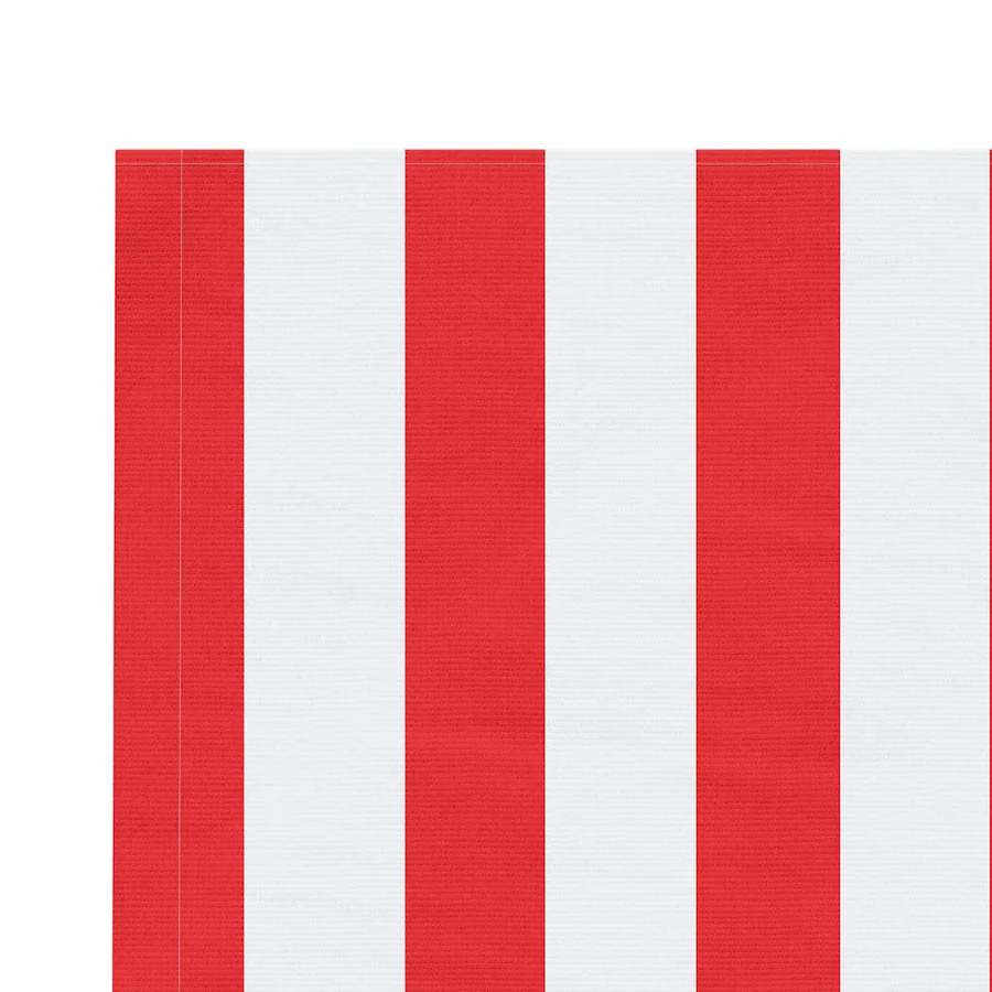 Tissu de remplacement pour auvent rouge et blanc 4x3 m polyester - 4
