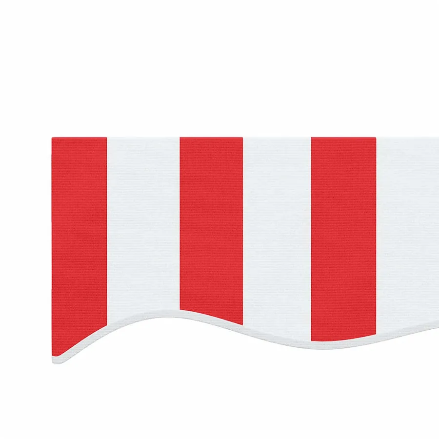 Tissu de remplacement pour auvent rouge et blanc 4x3 m polyester - 5