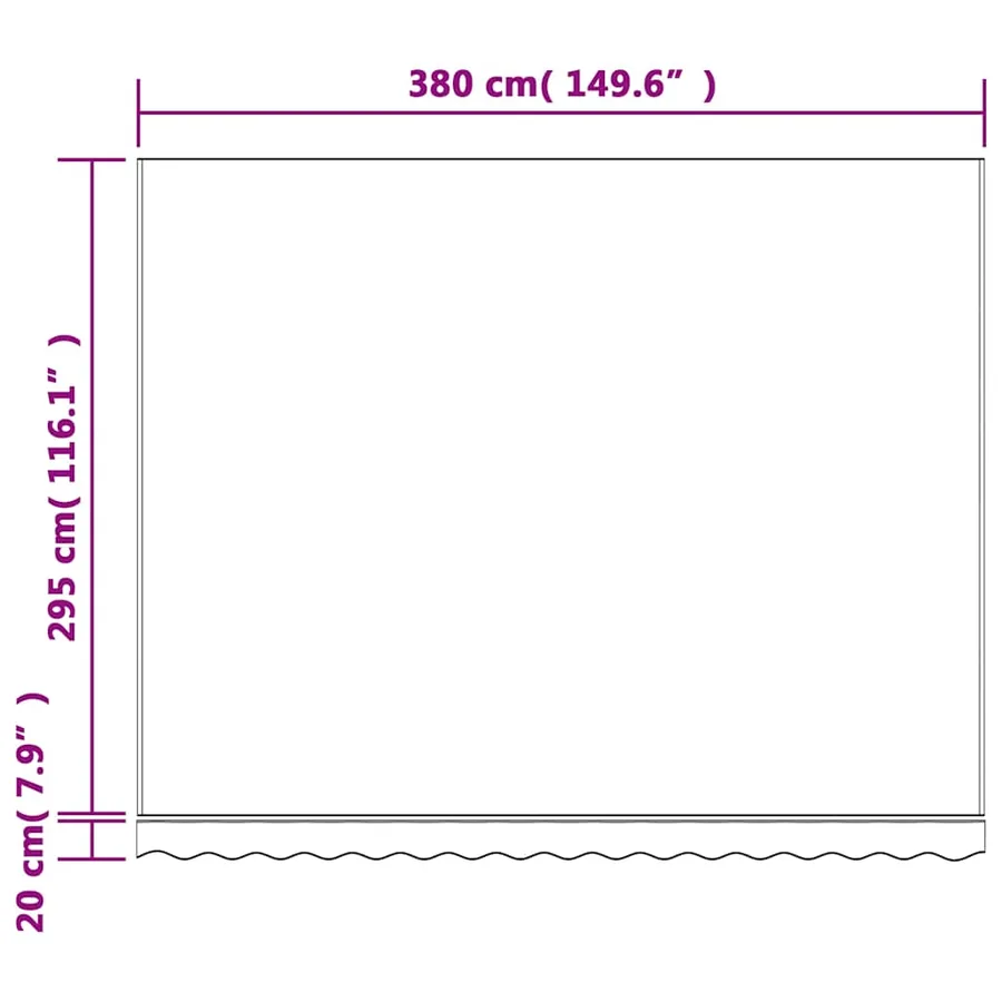Tissu de remplacement pour auvent rouge et blanc 4x3 m polyester - 7