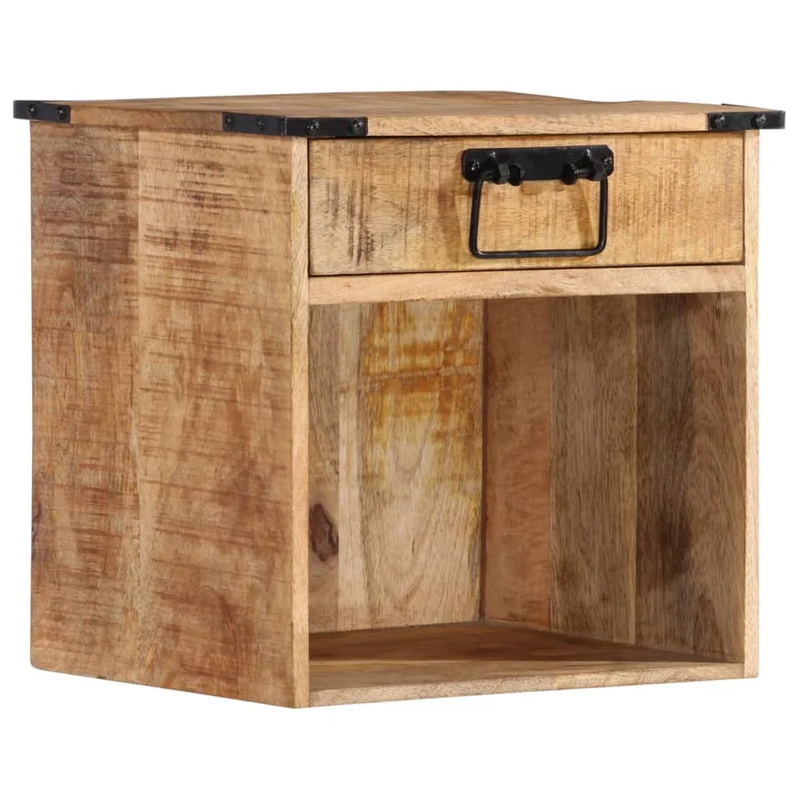 Table de chevet 40x30x37 cm bois de manguier massif - 10