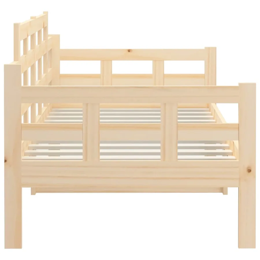 Lit de jour sans matelas bois de pin massif 80x200 cm - 6