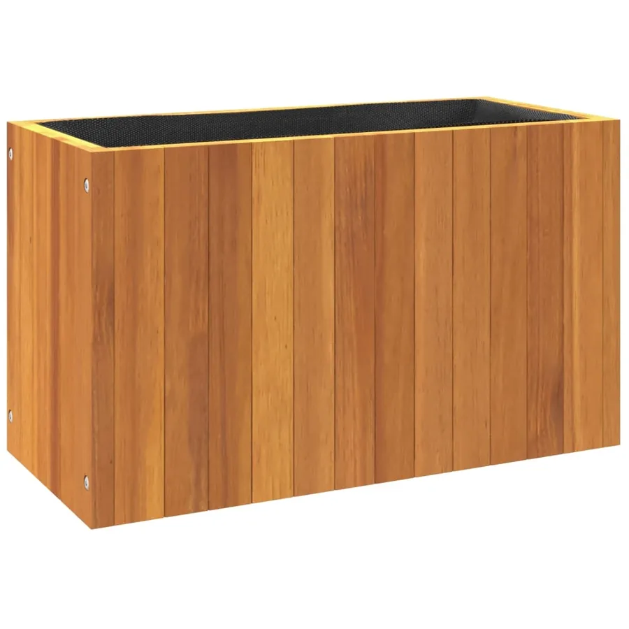 Jardinière 59x27,5x35 cm bois massif d'acacia - 7