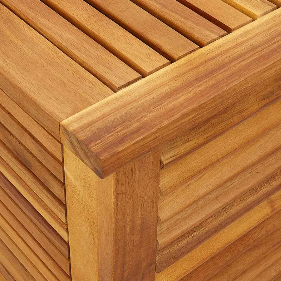 Boîte de rangement de jardin persiennes 113x50x56cm bois acacia - 10