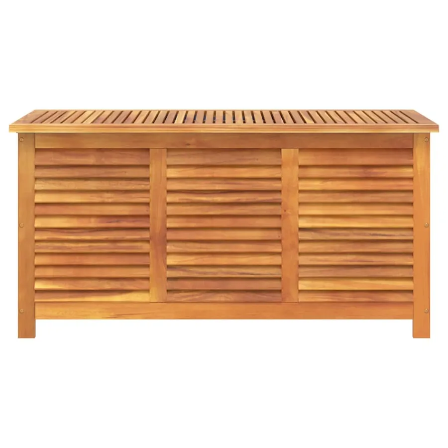 Boîte de rangement de jardin persiennes 113x50x56cm bois acacia - 6
