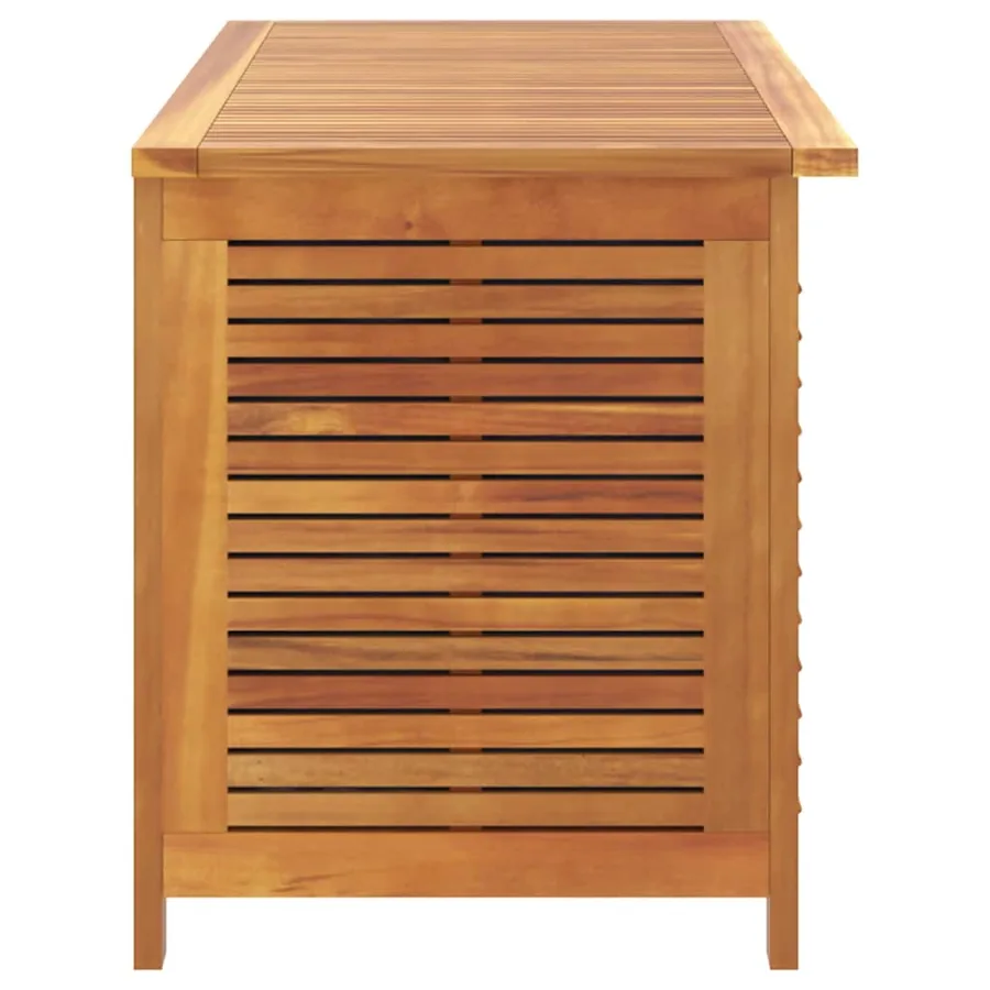 Boîte de rangement de jardin persiennes 113x50x56cm bois acacia - 8
