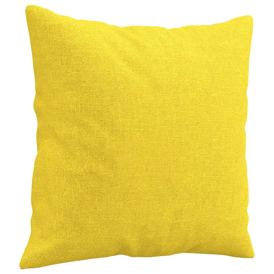 Canapé 2 places avec oreillers jaune clair 140 cm tissu - 6