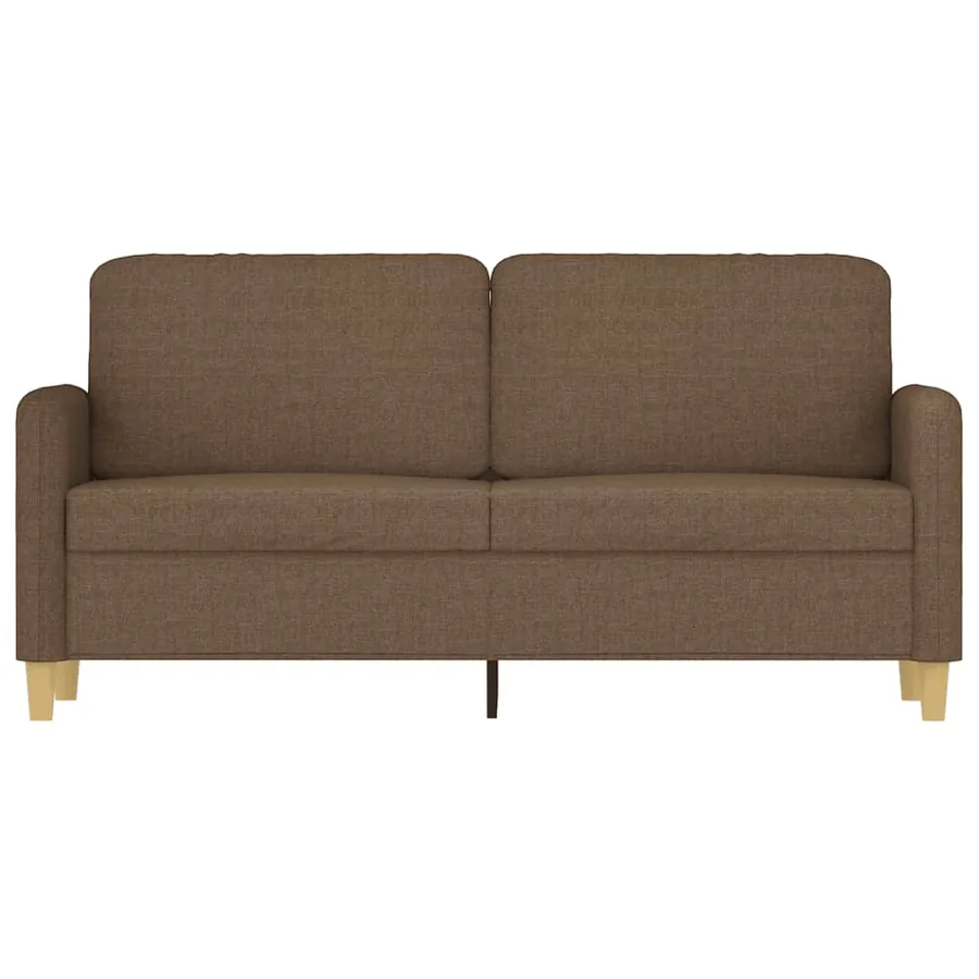 Canapé à 2 places Marron 140 cm Tissu - 3