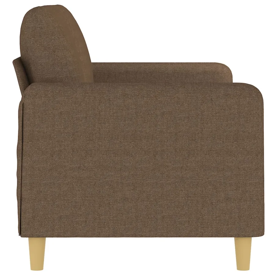 Canapé à 2 places Marron 140 cm Tissu - 4