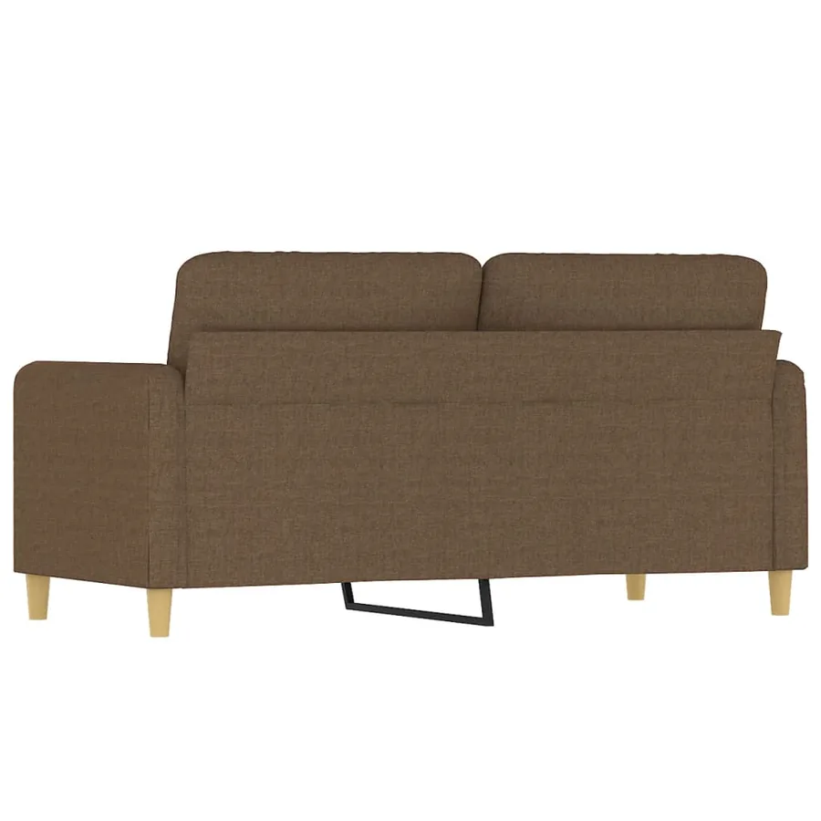 Canapé à 2 places Marron 140 cm Tissu - 5