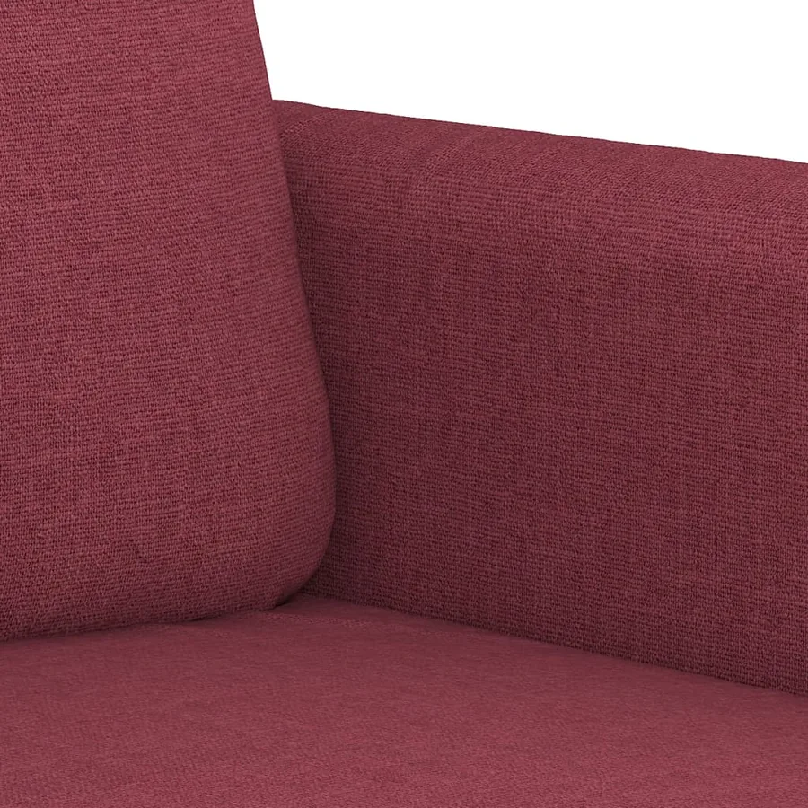 Canapé à 2 places Rouge bordeaux 120 cm Tissu - 6