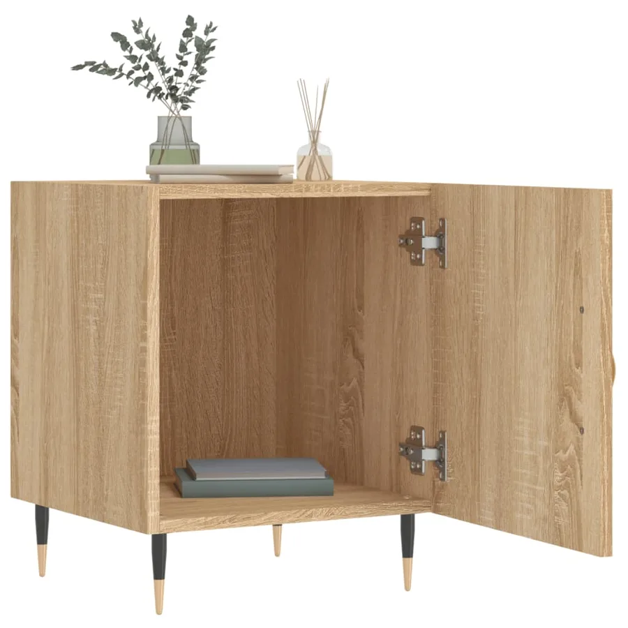 Tables de chevet 2 pcs chêne sonoma 40x40x50 cm bois ingénierie - 3