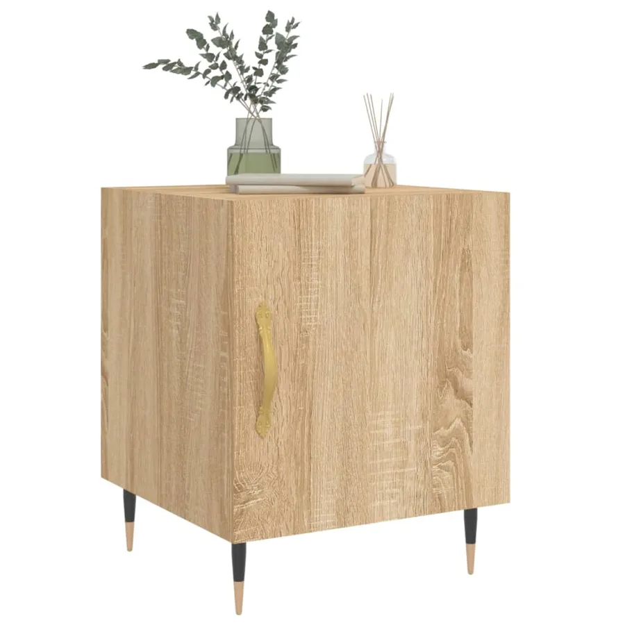 Tables de chevet 2 pcs chêne sonoma 40x40x50 cm bois ingénierie - 4