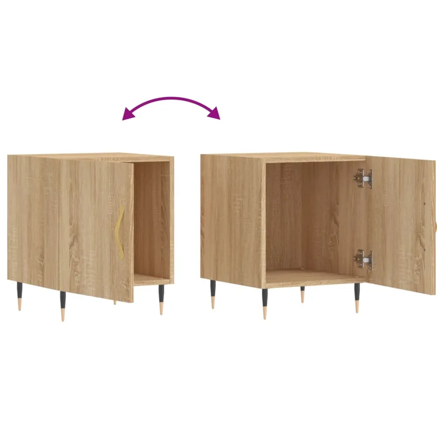 Tables de chevet 2 pcs chêne sonoma 40x40x50 cm bois ingénierie - 8