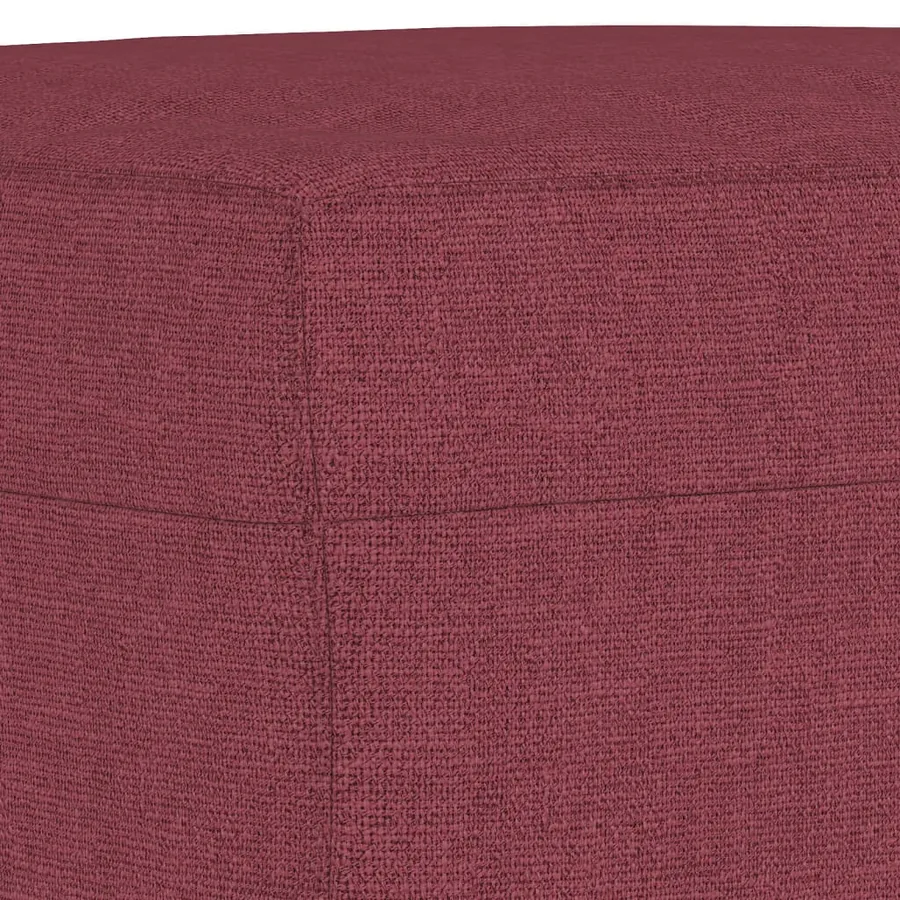 Ensemble de canapés 3 pcs avec coussins Rouge bordeaux Tissu - 7