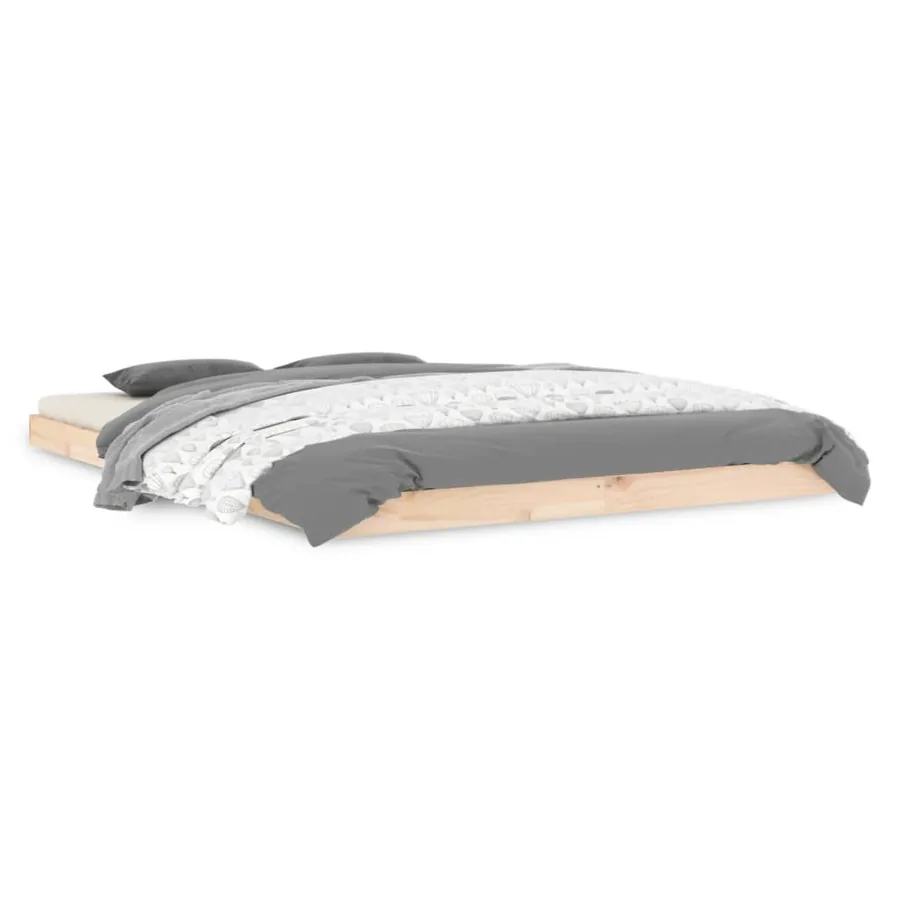 Cadre de lit sans matelas 140x200 cm bois massif de pin - 2
